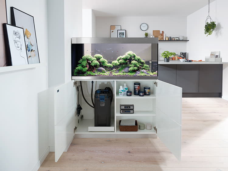 General view with open cupboard