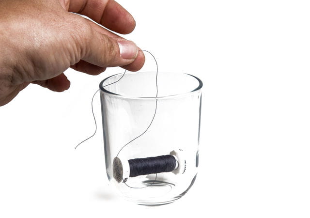 garn im Glas