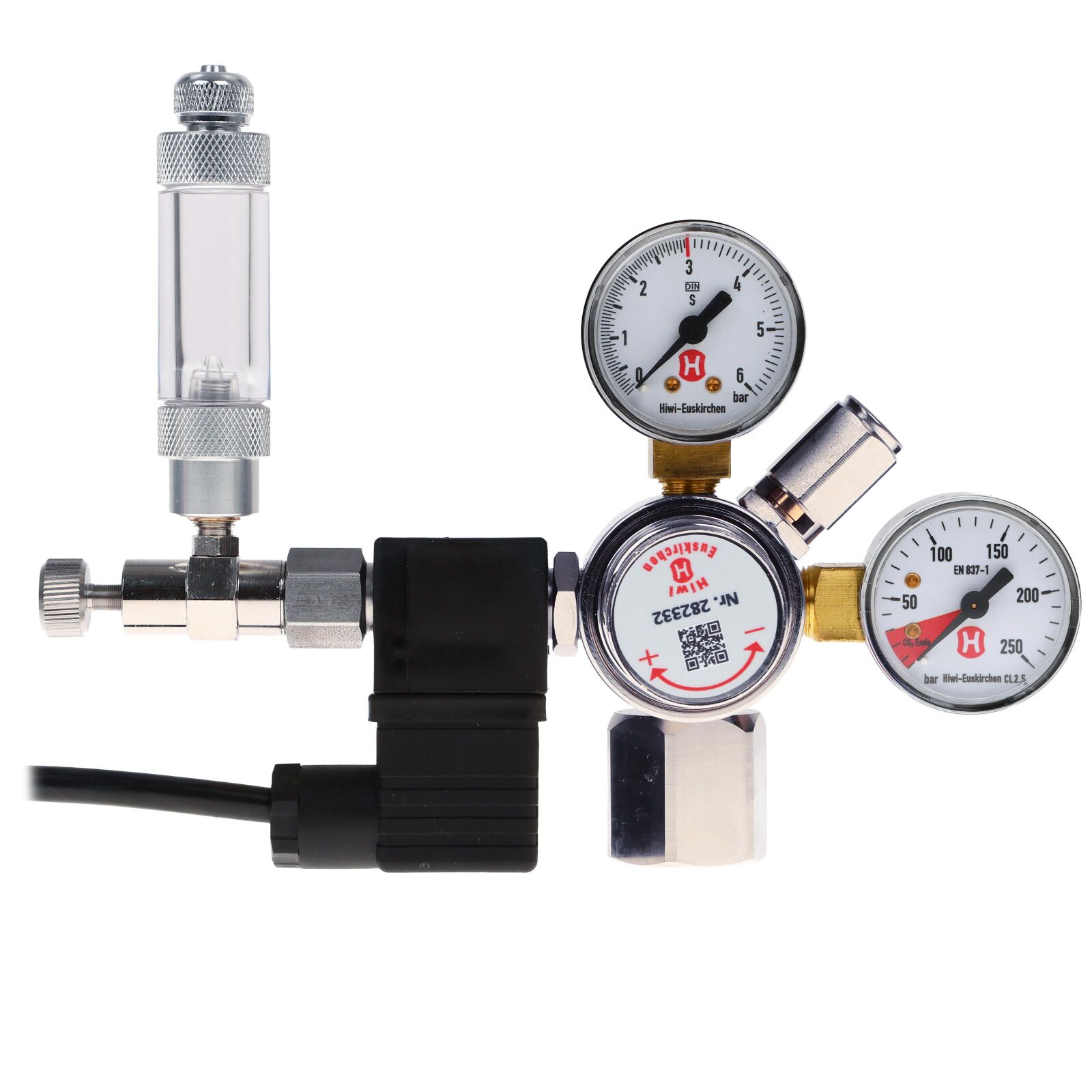 Hiwi - Druckminderer + MV + RSV + Adapter f&uuml;r Sodastream Zylinder
