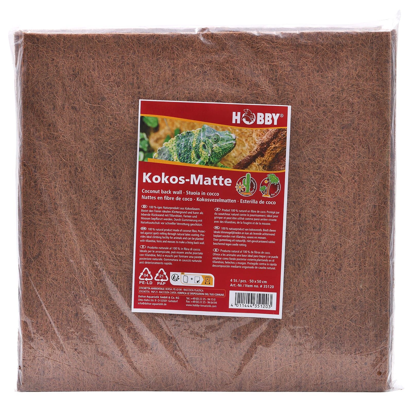 Hobby - Coconut Fiber Mat - 50 x 50 cm - 4x