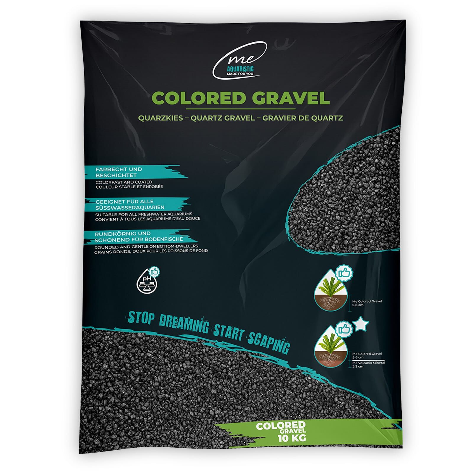Me - Colored Gravel - Obsidian Black - 2,0-3,5 mm