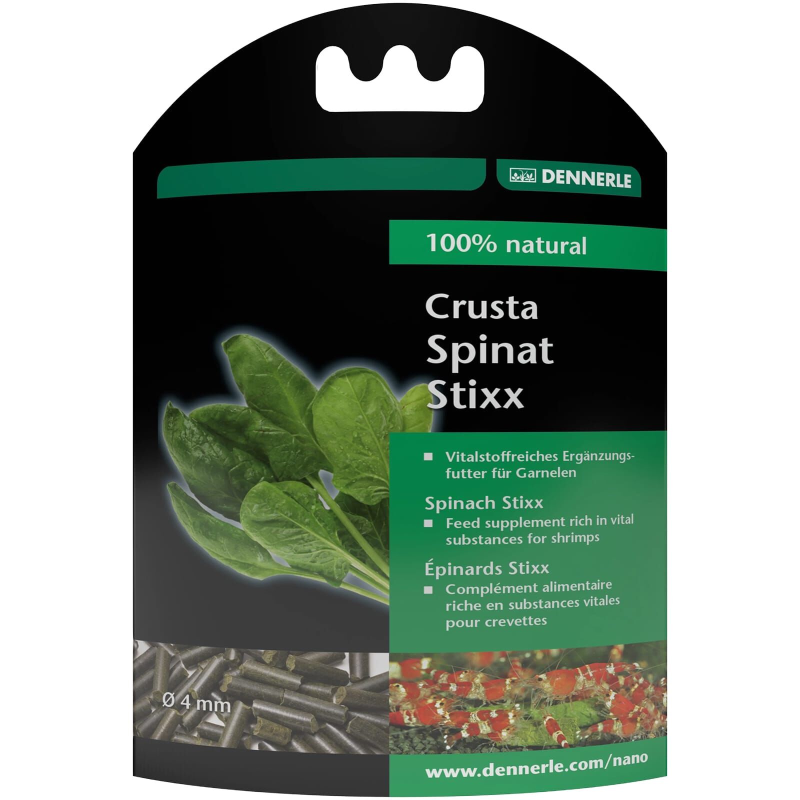 Dennerle - Crusta Spinat Stixx - 30 g